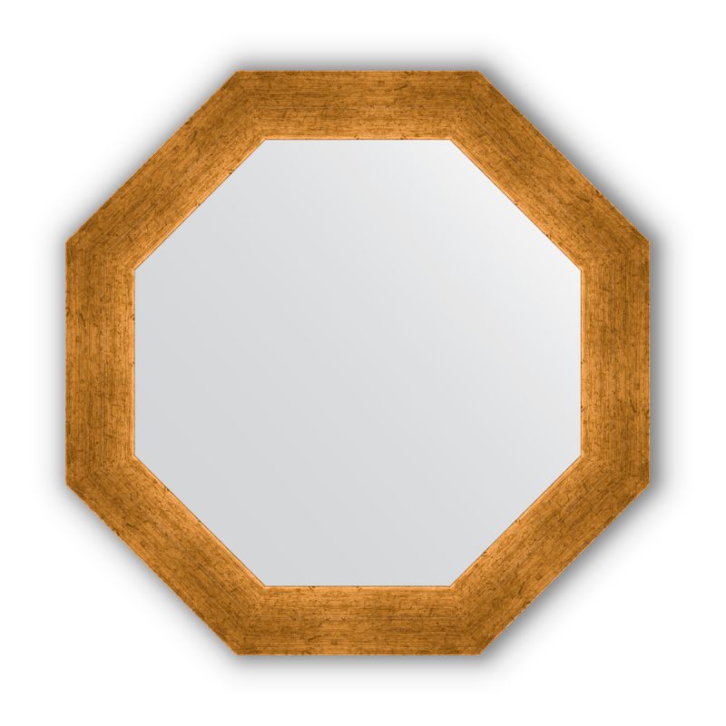 Зеркало в багетной раме Evoform Octagon BY 3700 травленое золото фото 1