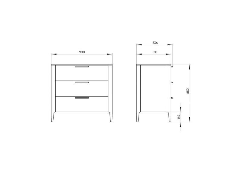 Комод Ellipsefurniture Type (темно-серый) TY010207080101 фото 3