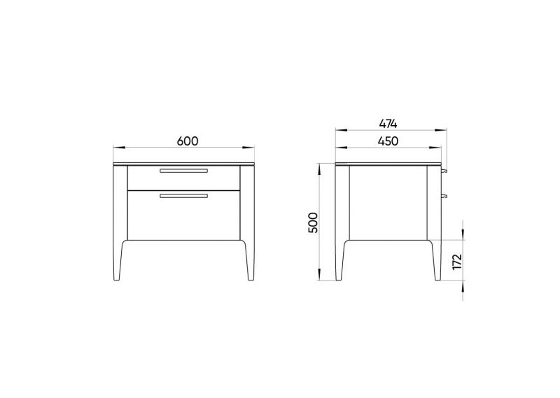 Тумба прикроватная Ellipsefurniture Type TY010202310101