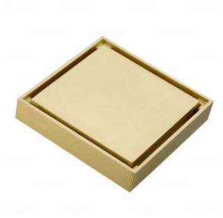 Трап для душа 10x10cm Feramolli Cubo GL065, золото