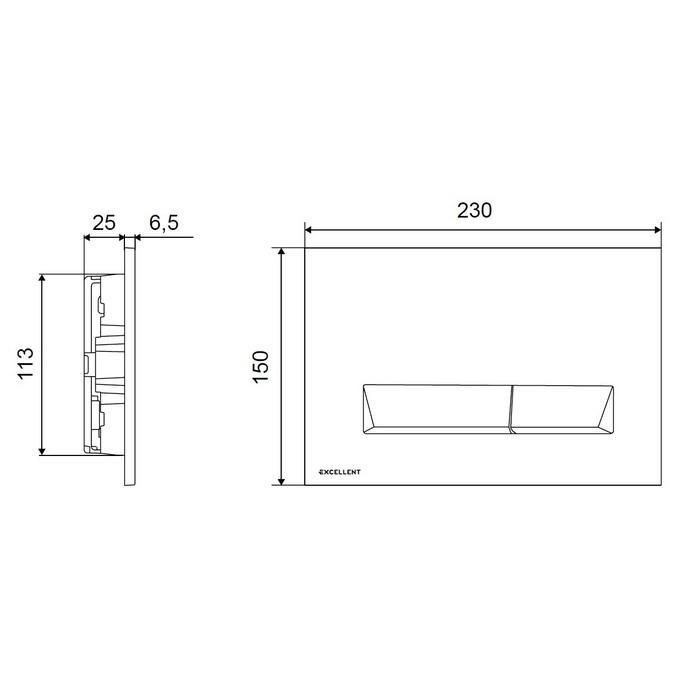 Клавиша Excellent Platto INEX.PL230.150.WH