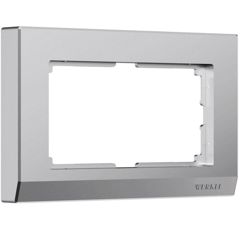 Рамка для двойной розетки Stark (серебряный матовый) Werkel W0081865 фото 1