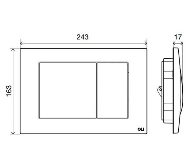 Клавиша смыва Oli METAL DUAL 656006 хром матовый, механическая