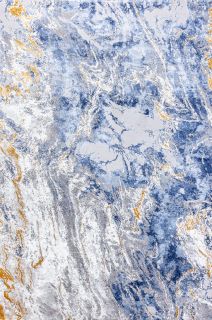 Турецкий ковер из полипропилена и полиэстера Carpet «LIZI» LZ0955A-BLU 80 x 150 см
