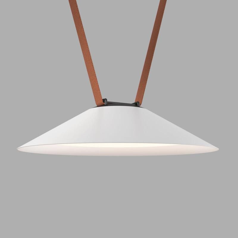 Cветильник  Denkirs Flow для трека-ремня Belty D300*H71мм, 48V DC, 12W, RA90, 120°, 3000K, IP20, белый с черным, алюминий DK5565-WH+BK фото 1