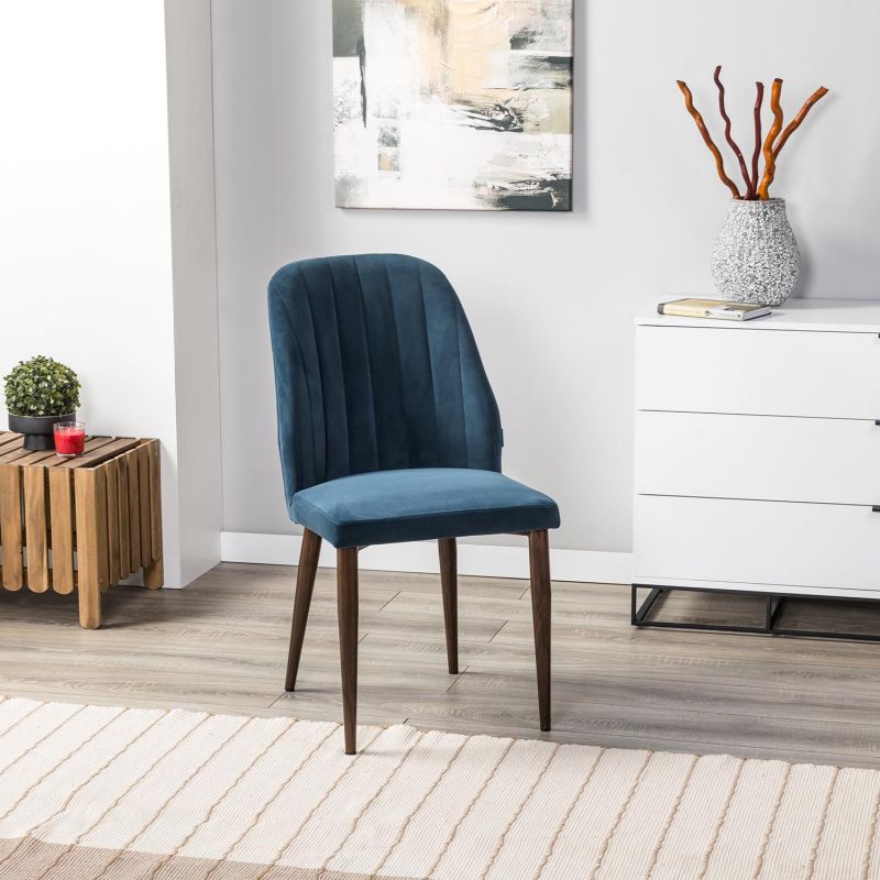 Стул R-Home Alen Diag синий 410127162h_Diag синий_т.орех фото 10