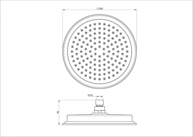 Тропическая лейка для душа WONZON & WOGHAND WW-88DP05-CR Хром фото 2