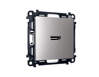 Комплект механизма розетки HDMI 2 Ambrella Volt ALFA Сталь матовый 40V/500mA 2.0GHz 5-18Gbit/s QUANT MA514010