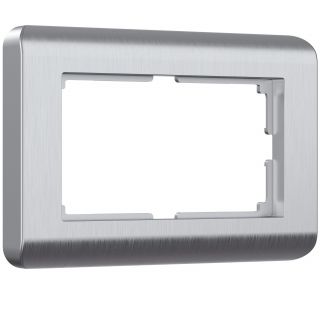 Рамка для двойной розетки (серебряный) Werkel W0082106