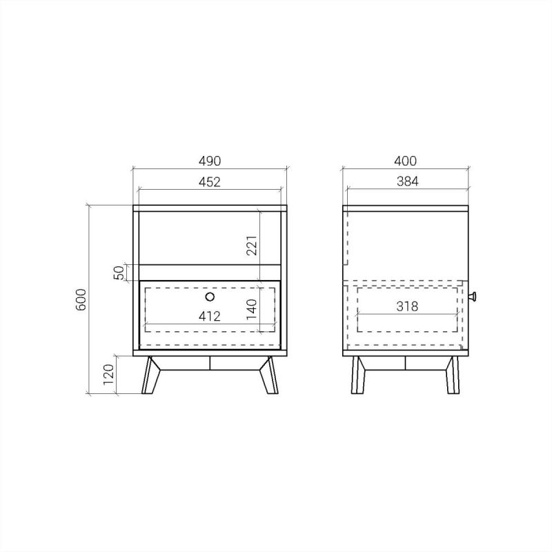 Прикроватная тумба The IDEA Frame BD-1964806