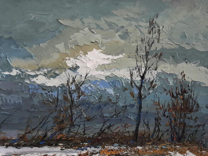 Картина "Холодный ветер" 40x30 2022 Головченко Алексей