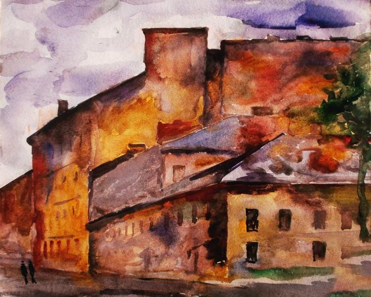 Картина "Истерзанный, но гордый город" Питаев Валерий фото 1