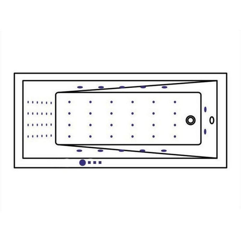 Акриловая ванна WHITECROSS 0111.170075.100.NANO.CR Wave Slim 170x75 "NANO" (хром)