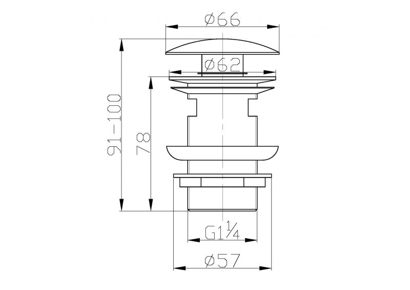 Донный клапан BelBagno BB-SAT-ORO