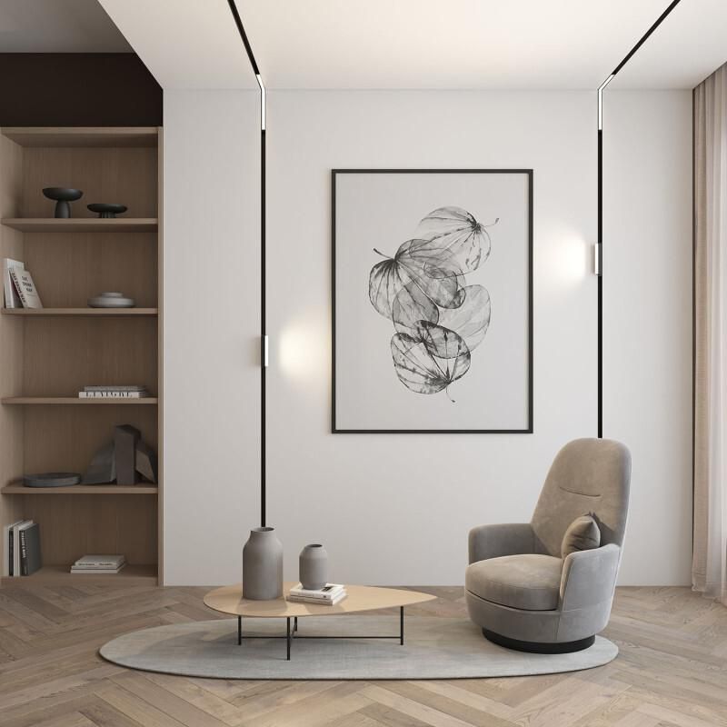 Угловой трековый светильник Denkirs SMART LINEAR L312*312, 220V, 18W, 3000-6000К, IP20, черный, алюминий DK8015-BK фото 4