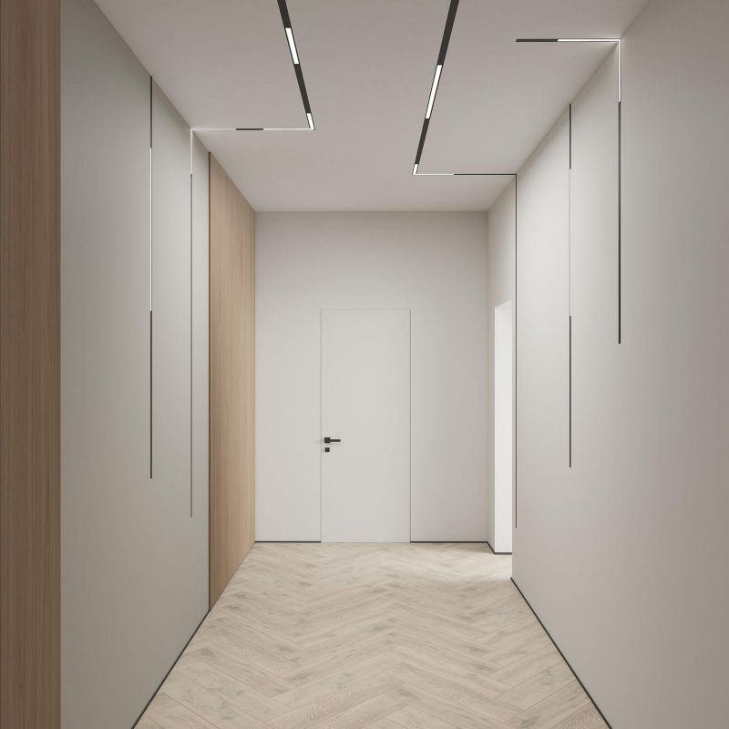 Угловой трековый светильник Denkirs SMART LINEAR L312*312, 220V, 18W, 3000-6000К, IP20, черный, алюминий DK8015-BK фото 5