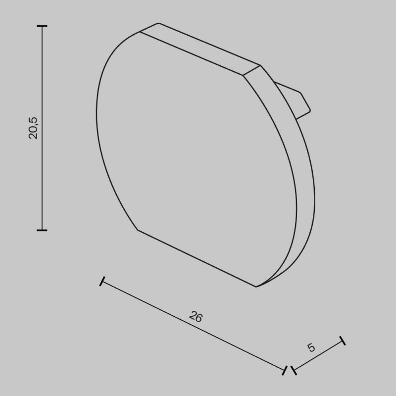 Заглушка для круглового шинопровода Maytoni Accessories for tracks Basity 2 шт. TRA172EC-R-11B