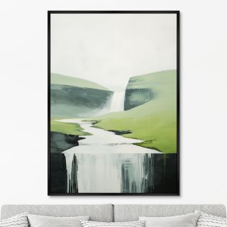 Репродукция картины ArtNoMore на холсте Landscape collection, Milky rivers, No 1, 2024г.