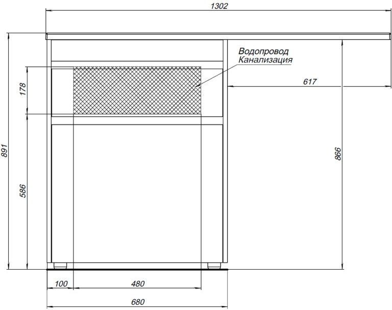 Тумба с раковиной Aquanet Токио 00239303 с б/к