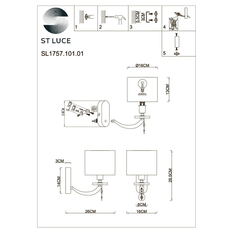 Бра ST Luce KATENA SL1757.101.01