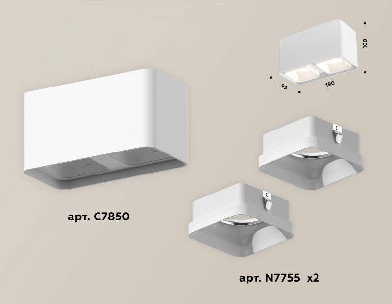 Комплект накладного светильника Ambrella Techno XS7850021 фото 3