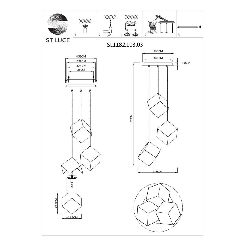 Светильник подвесной ST Luce Riello SL1182.203.03