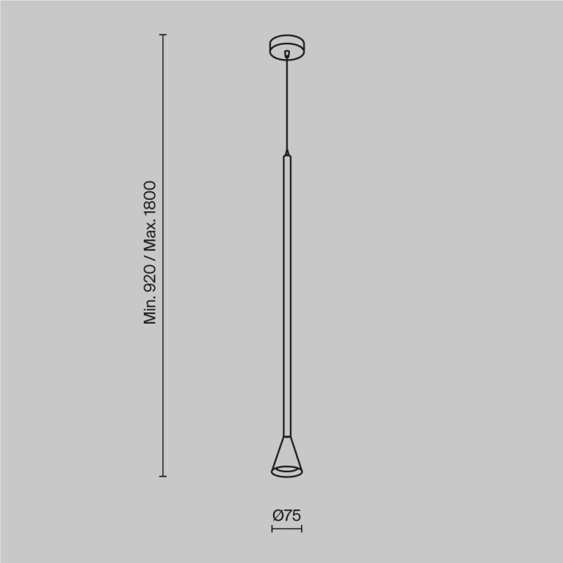 Подвесной светильник Maytoni Arrow 220-240V IP20 K P064PL-01W фото 8