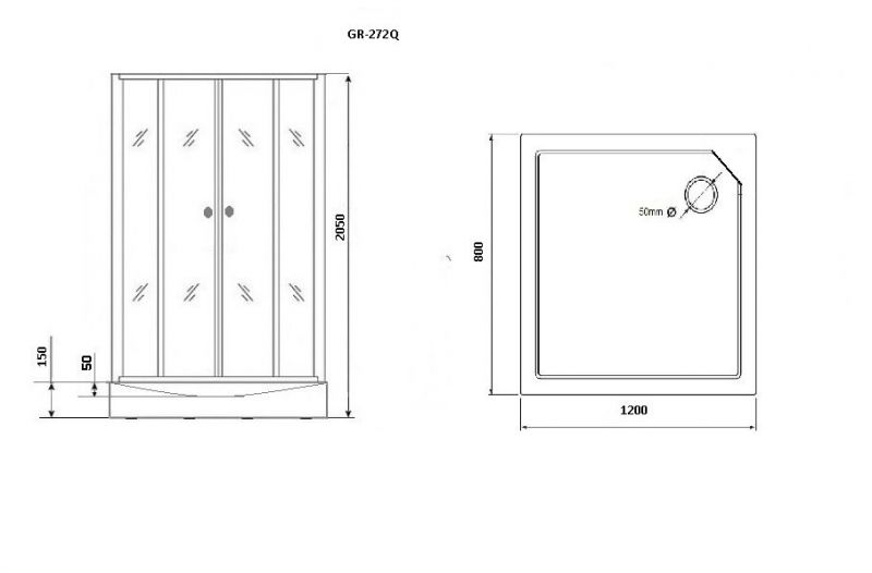 Душевая кабина Grossman GR272QR 80x120 R