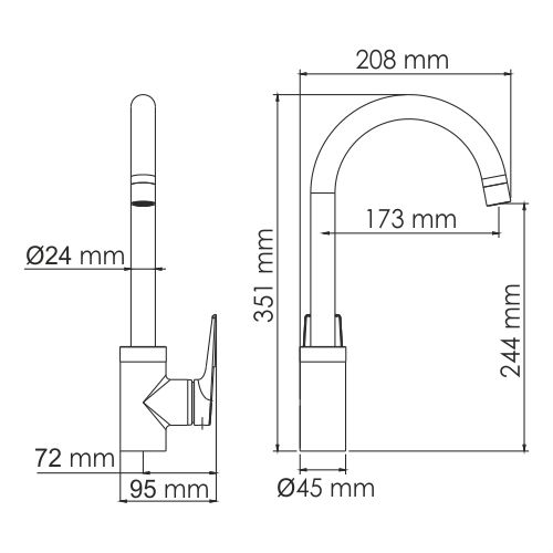 Смеситель для кухни WasserKRAFT Wiese 8407 фото 3