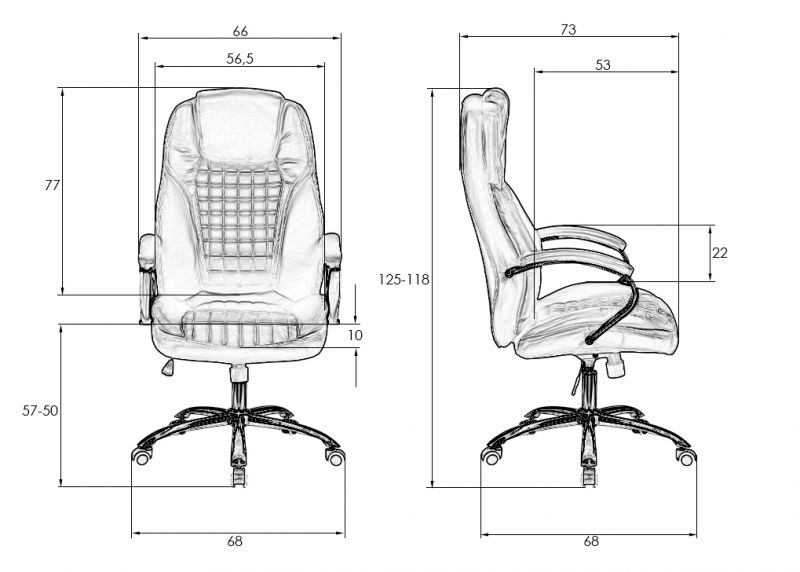 Офисное кресло Dobrin 114B-LMR CHESTER, цвет белый