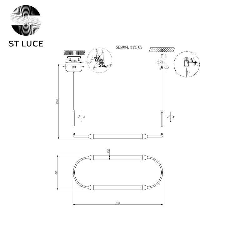 Подвес ST Luce Olbia SL6004.313.02