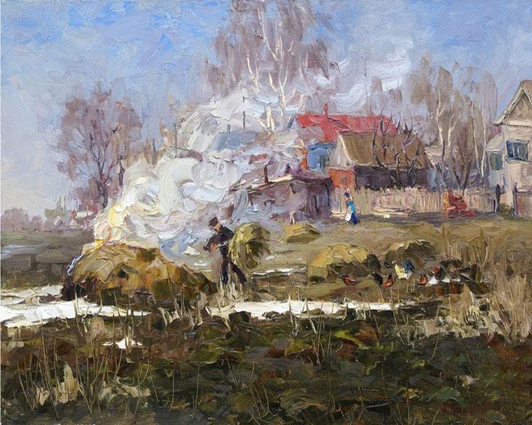 Картина "Весенние хлопоты" Вилков Андрей