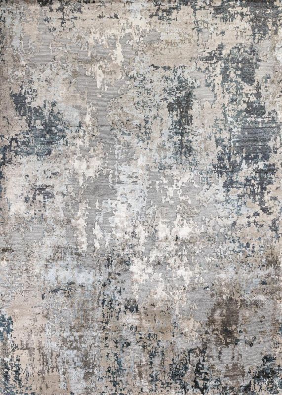 Индийский ковер из арт-шёлка и шерсти Carpet «STORM» LP-313-GREY 343 x 439 см фото 1