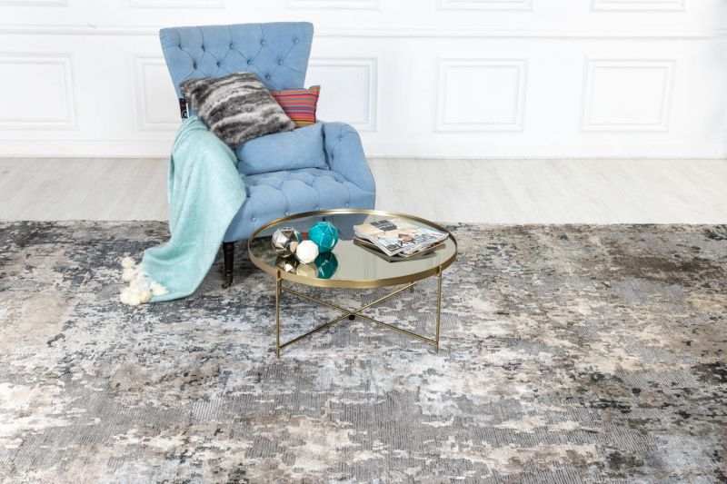 Индийский ковер из арт-шёлка и шерсти Carpet «STORM» LP-313-GREY 343 x 439 см фото 8