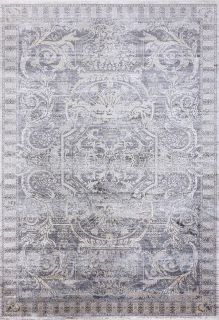 Турецкий ковер из эвкалиптового шёлка и шёлка Carpet «SALVATORE» AA73A-YEL-KBEJ-DGRY 80 x 150 см