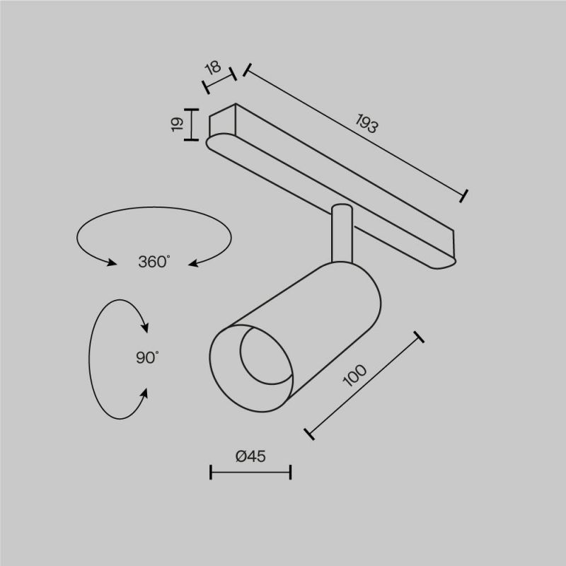 Трековый светильник Maytoni Focus LED TR032-4-5W3K-M-DS-BW