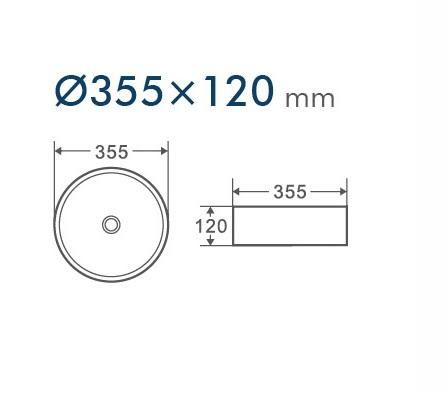 Раковина накладная D&K Matrix DT1391508, 35,5 см фото 2