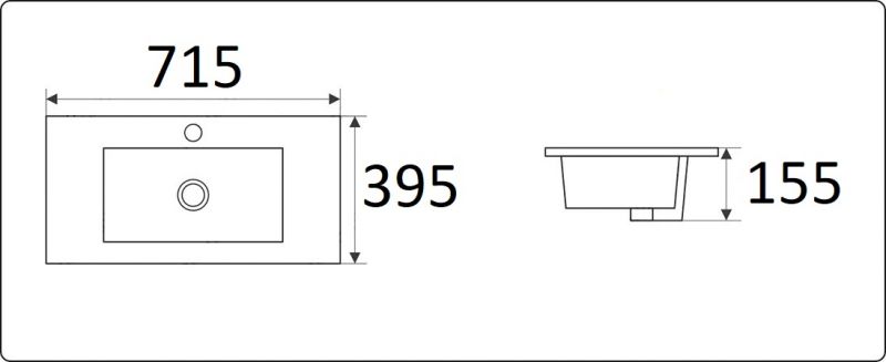 Раковина CeramaLux N 9393-70