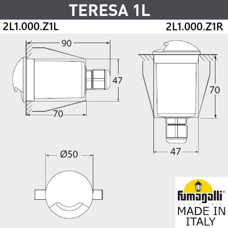 Светильник уличный Fumagalli TERESA серый, прозрачный 2L1.000.000.LXZ1L фото 4