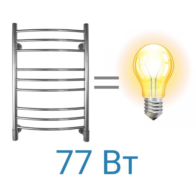 Полотенцесушитель электрический Energy ERGO 800/500 77W Эрго 80/50 77W