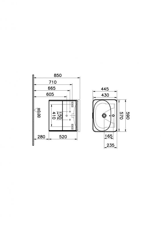 Шкаф с раковиной Vitra Nest Trendy 56144