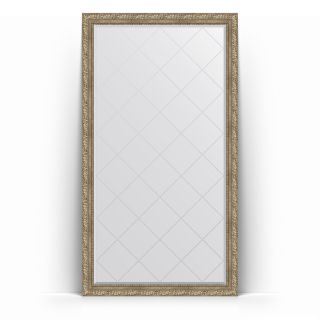 Зеркало напольное с гравировкой в багетной раме 110x200 Evoform EXCLUSIVE-G FLOOR BY 6353 виньетка античное серебро
