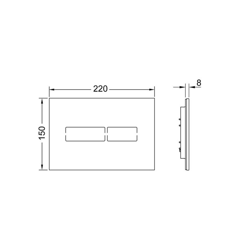 TECElux mini 9240960 Электронная панель смыва, стекло, белая