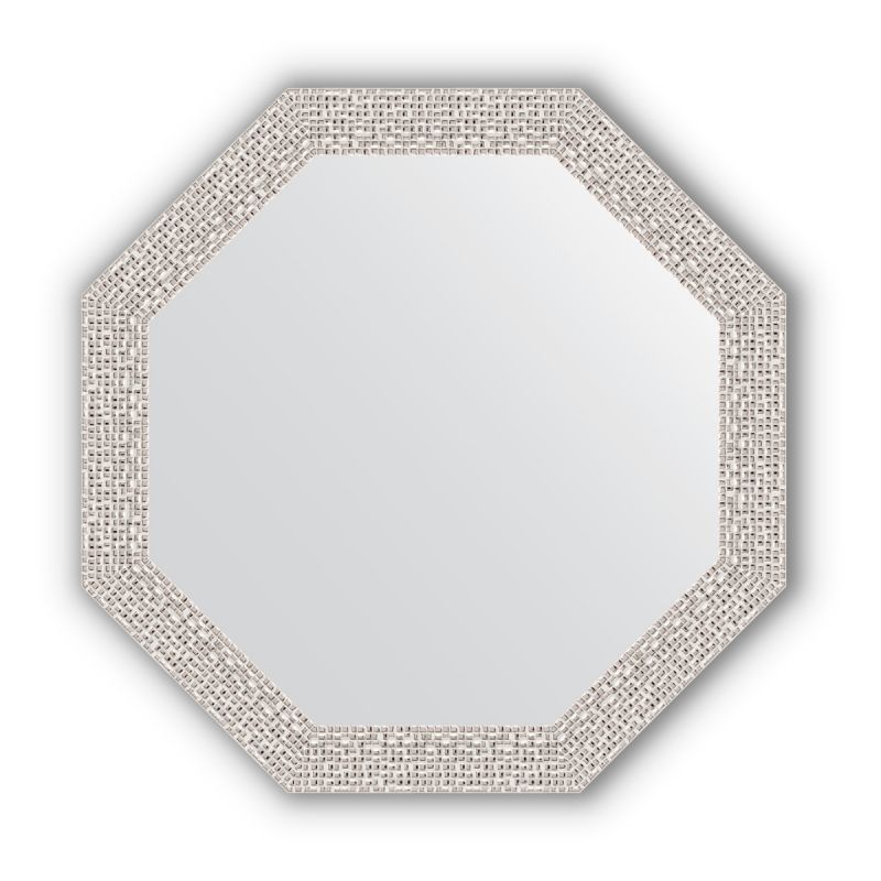 Зеркало в багетной раме Evoform Octagon BY 3679 мозаика хром