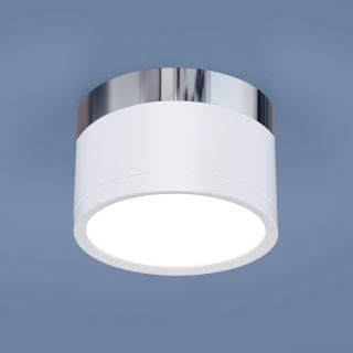 Накладной акцентный светодиодный светильник DLR029 10W 4200K белый матовый/хром 10W
