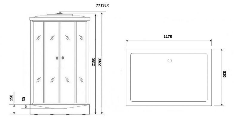 Душевая кабина Niagara Luxe NG-7713WR 80x120 фото 6