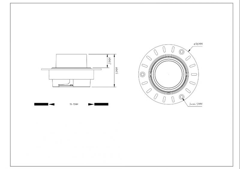 Встраиваемый светильник под шпатлевку Denkirs Vibi DK3056-WH