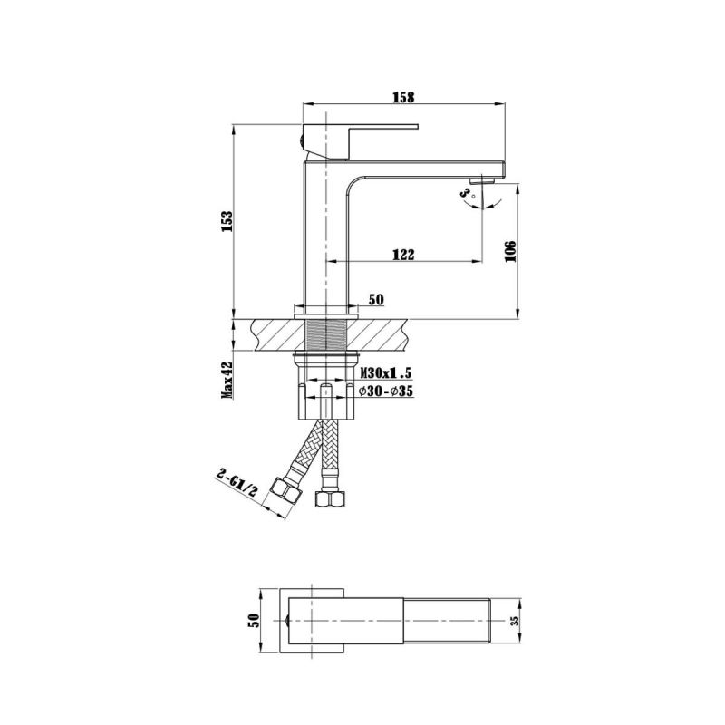 Смеситель для раковины Vincea Cube VBF-1C01BG золото