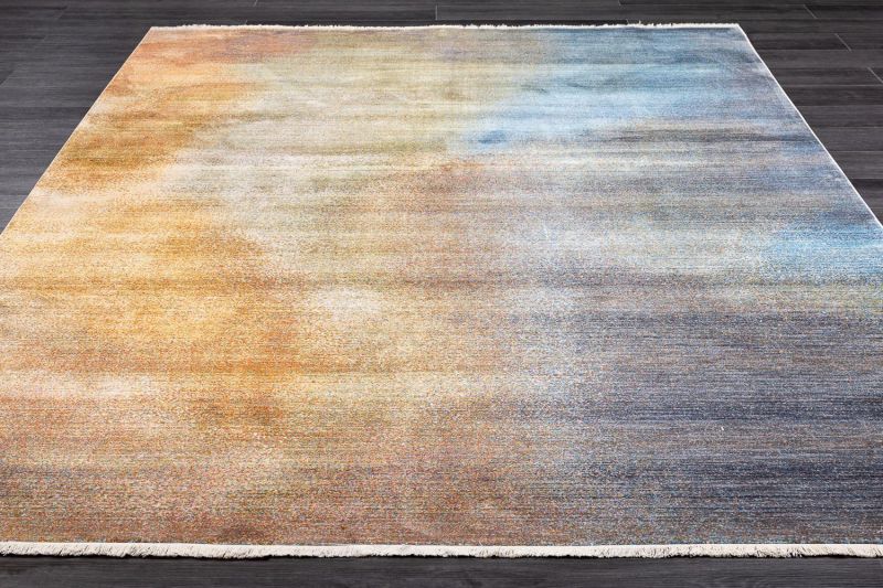 Турецкий ковер из полиэфирного шёлка Carpet «MYSTIC» 1146A-GREY-BLUE 160 x 230 см фото 2
