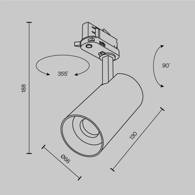 Трековый светильник Maytoni Focus Led 230V 20W IP20 2700-5000K TR197-3-20WCCT-M-B фото 10
